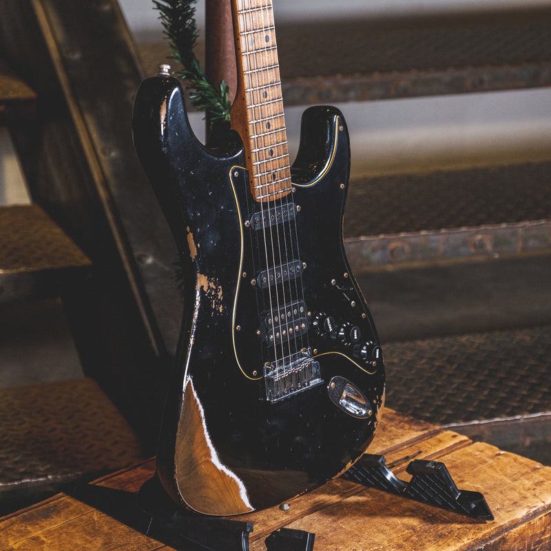 Fender Custom Shop Empire '67 Heavy Relic Super Strat HSS Black With OHSC - Used