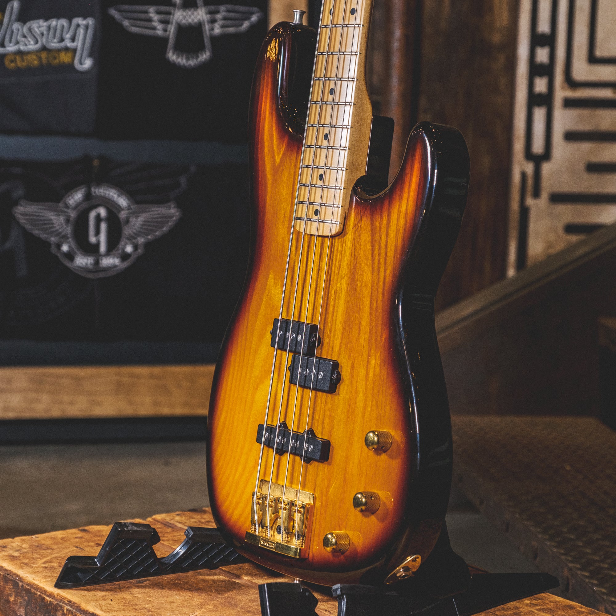 Schecter 1980s PJ Bass, Sunburst With Hardcase - Used – Russo Music