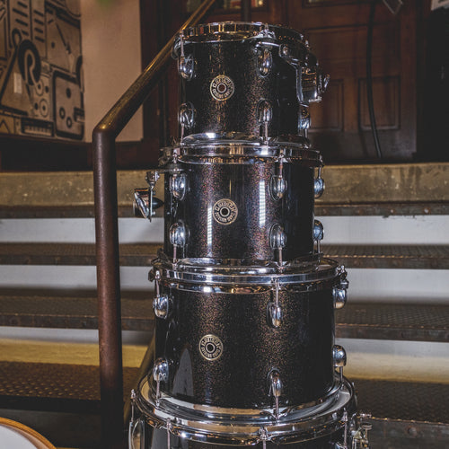 Gretsch Catalina Club Maple Kit Black Sparkle With Tom Arms - Used