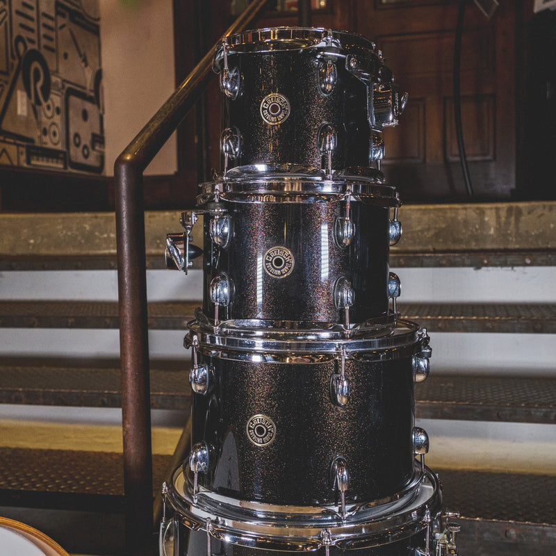 Gretsch Catalina Club Maple Kit Black Sparkle With Tom Arms - Used