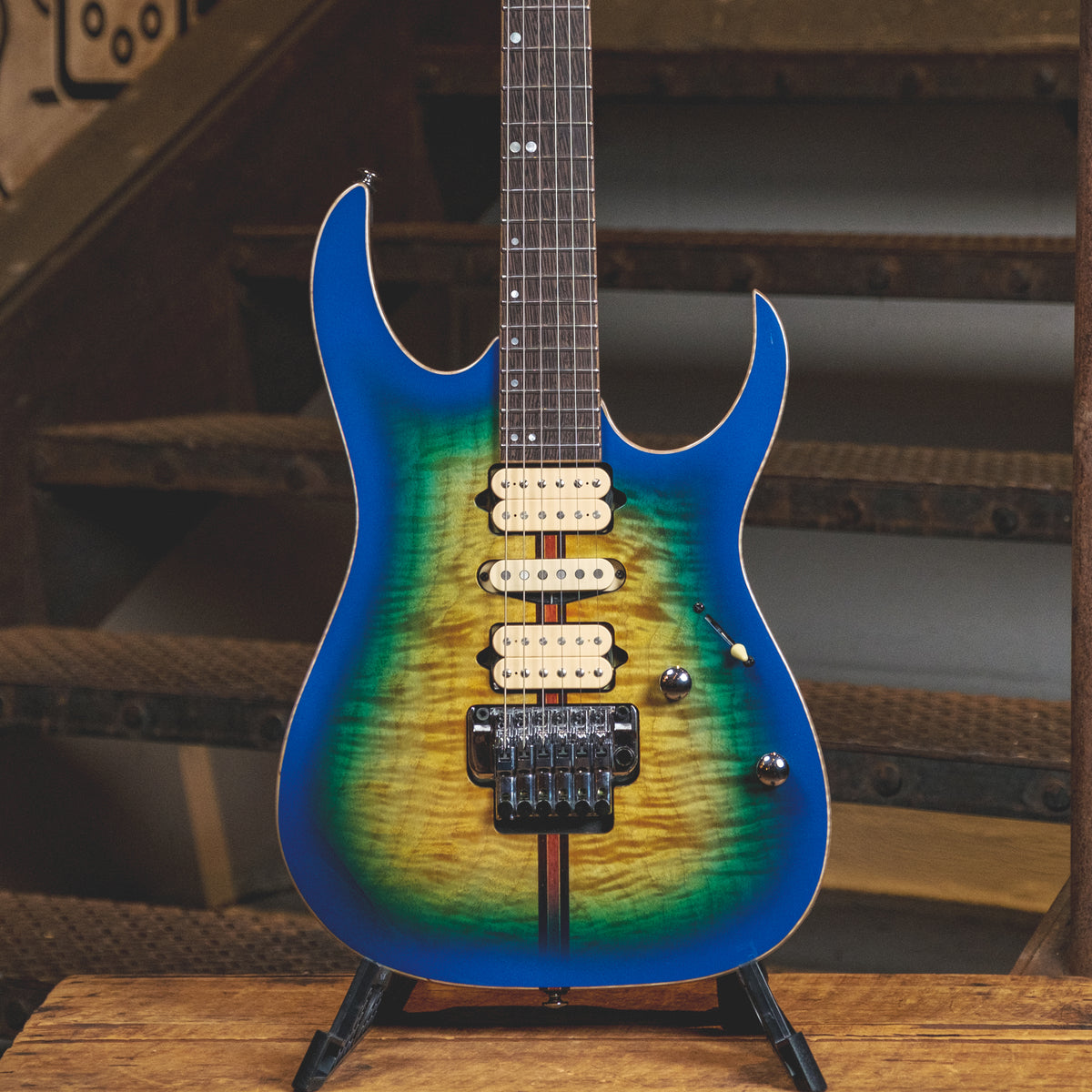 Ibanez 2017 RG6PFGMLTD RG Premium Geyser Blue With OGB - Used