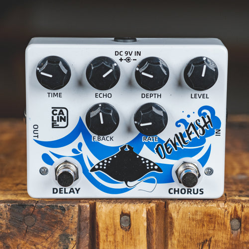 delay and chorus in one pedal Caline DCP-03 Devilfish Chorus Delay With Box