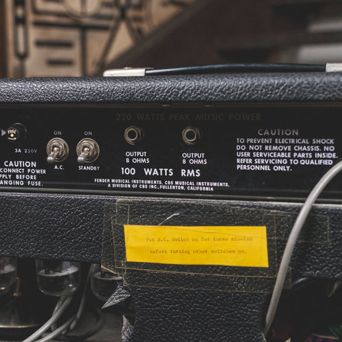 Fender 1974 Silverface PA 100 With Speakers And Footswitch - Used