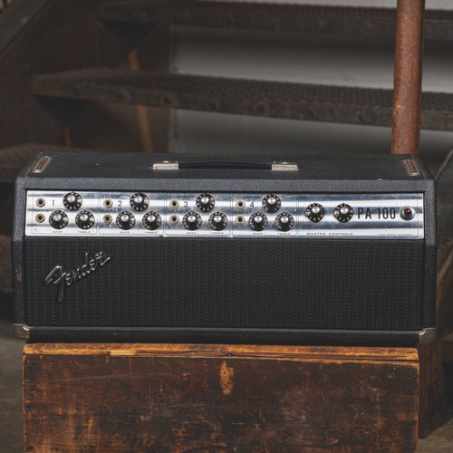 Fender 1974 Silverface PA 100 With Speakers And Footswitch - Used