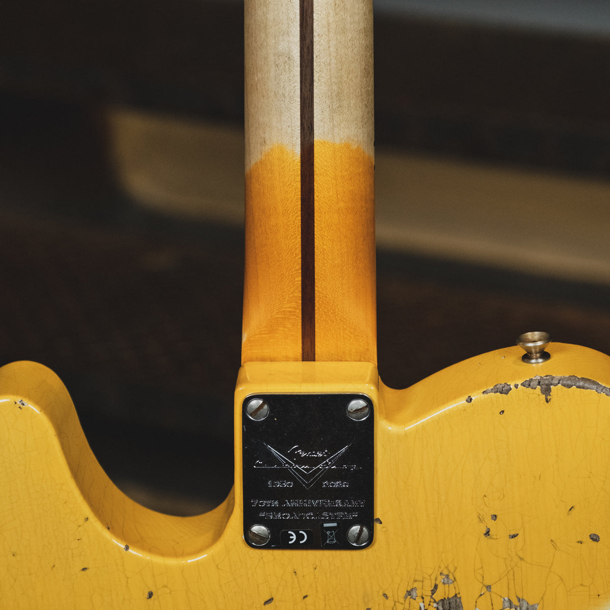 Fender Custom Shop 2020 70th Anniversary Broadcaster Electric Guitar, Heavy Relic, Butterscotch Blonde With OHSC - Used