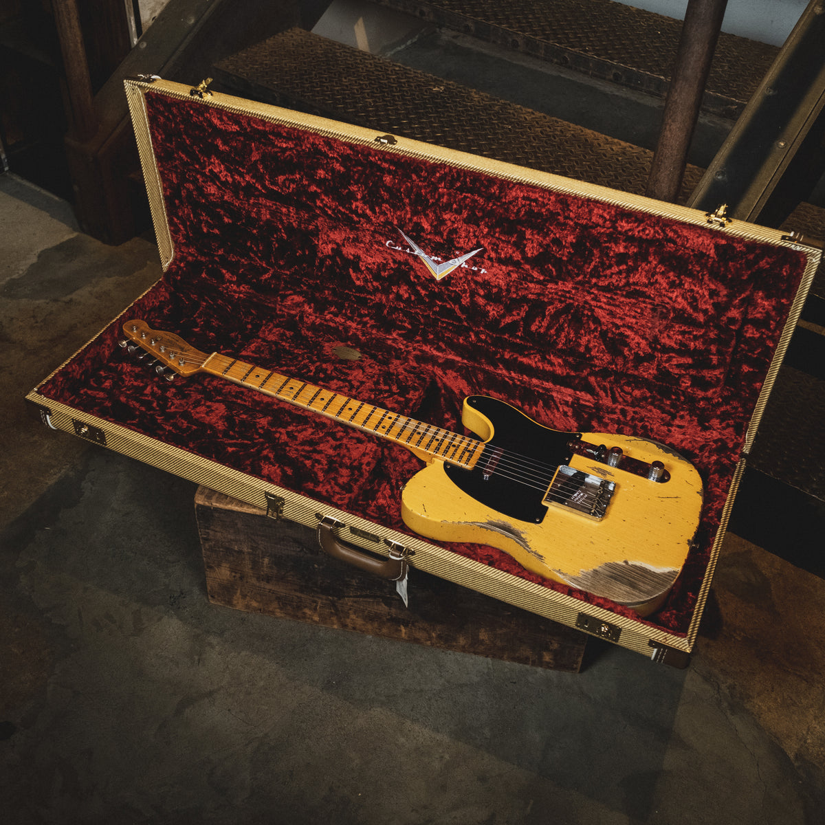 Fender Custom Shop 2020 70th Anniversary Broadcaster Electric Guitar, Heavy Relic, Butterscotch Blonde With OHSC - Used