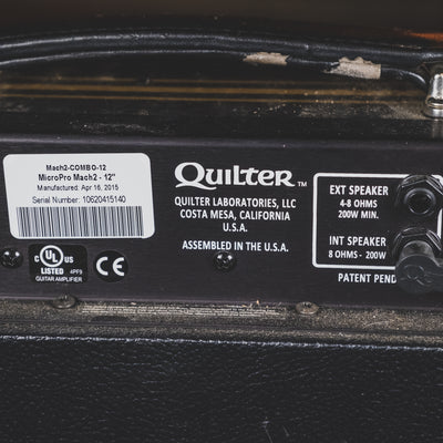 Quilter Micropro Mach 2 Combo With 1x12 Extension Cab And Slip Cover - Used