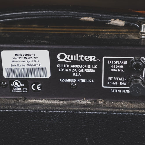 Quilter Micropro Mach 2 Combo With 1x12 Extension Cab And Slip Cover - Used