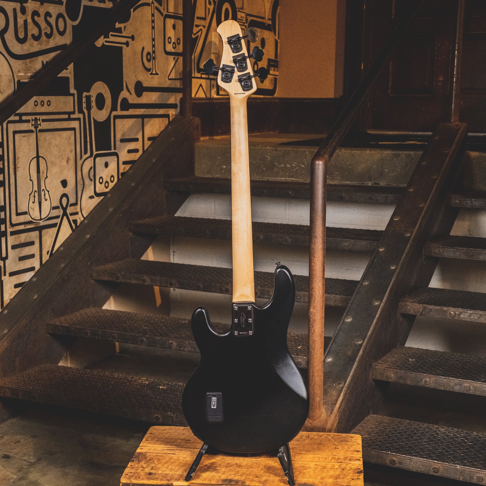 Music Man Sterling Ray34 Black With OGB - Used – Russo Music