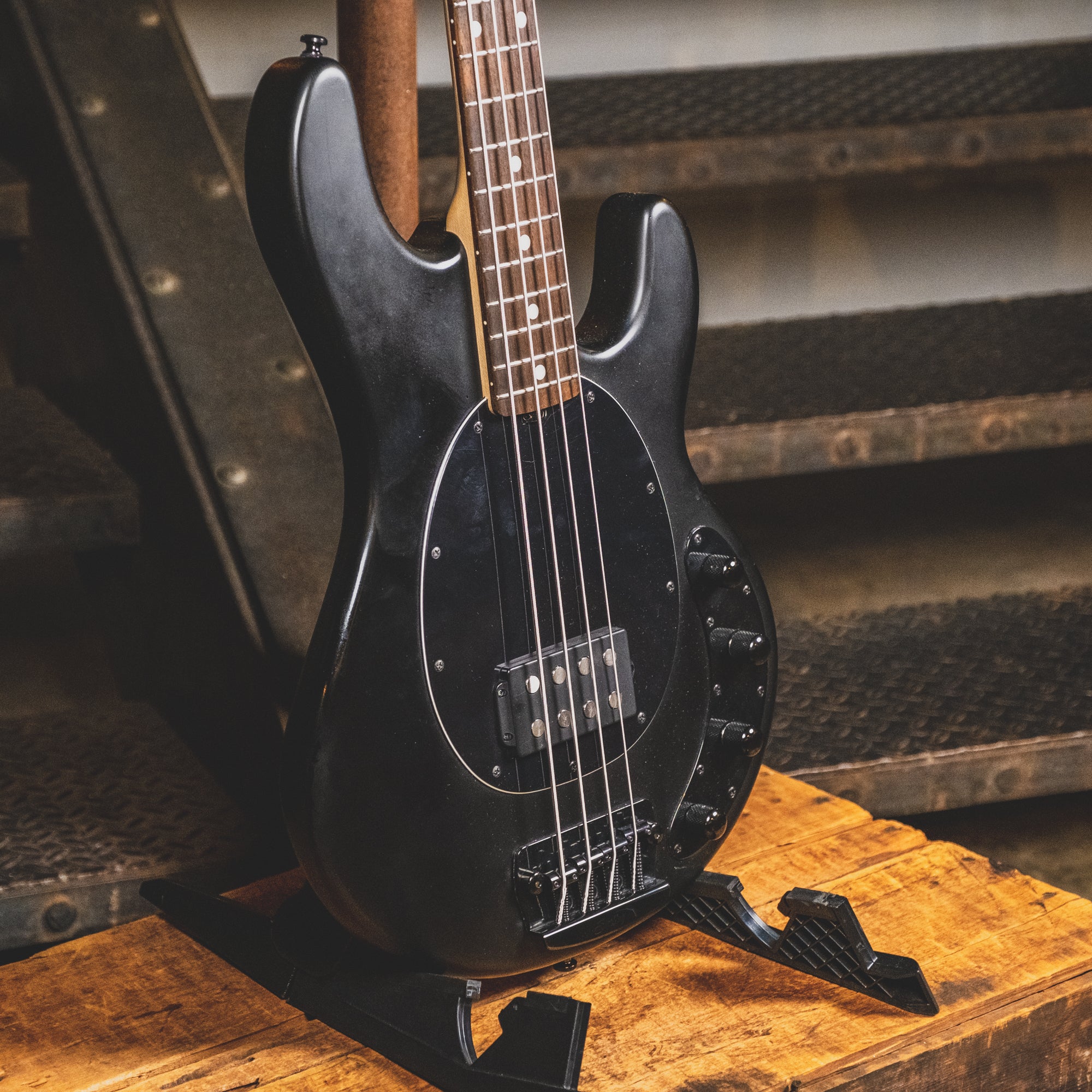 Music Man Sterling Ray34 Black With OGB - Used – Russo Music