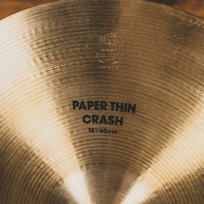 Zildjian '90s A 16" Paper Thin Crash Cymbal - Used