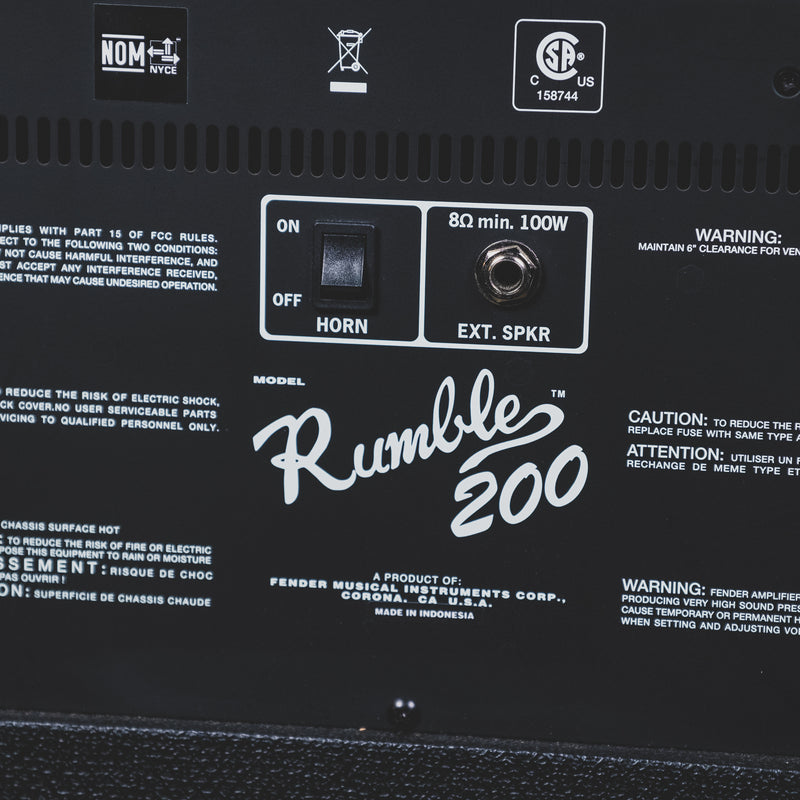 Fender 2019 Rumble 200 Bass Combo Amplifier - Used