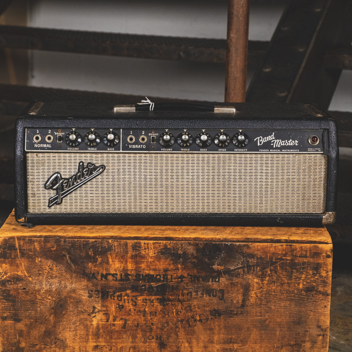 Fender 1966 Bandmaster Black Panel Tube Amplifier Head - Used