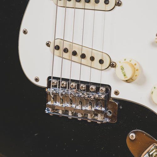 Fender 1974 Stratocaster Electric Guitar, Black With OHSC - Used