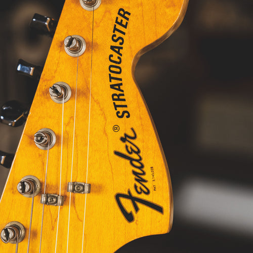 Fender 1974 Stratocaster Electric Guitar, Black With OHSC - Used