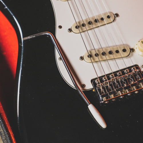 Fender 1974 Stratocaster Electric Guitar, Black With OHSC - Used