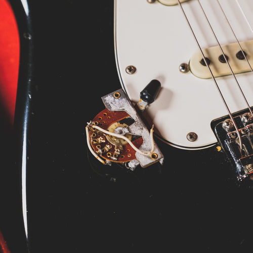 Fender 1974 Stratocaster Electric Guitar, Black With OHSC - Used