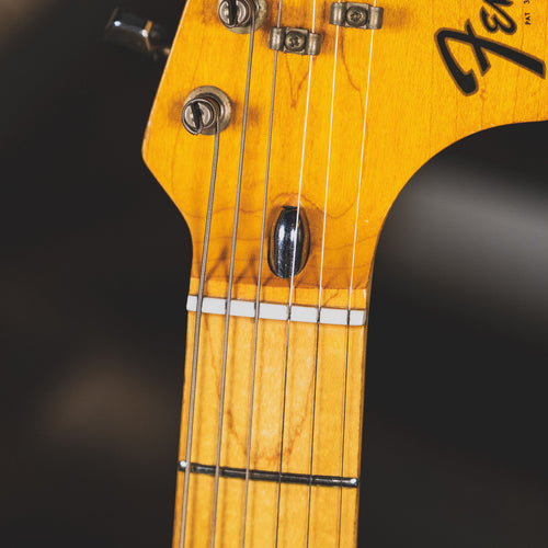 Fender 1974 Stratocaster Electric Guitar, Black With OHSC - Used