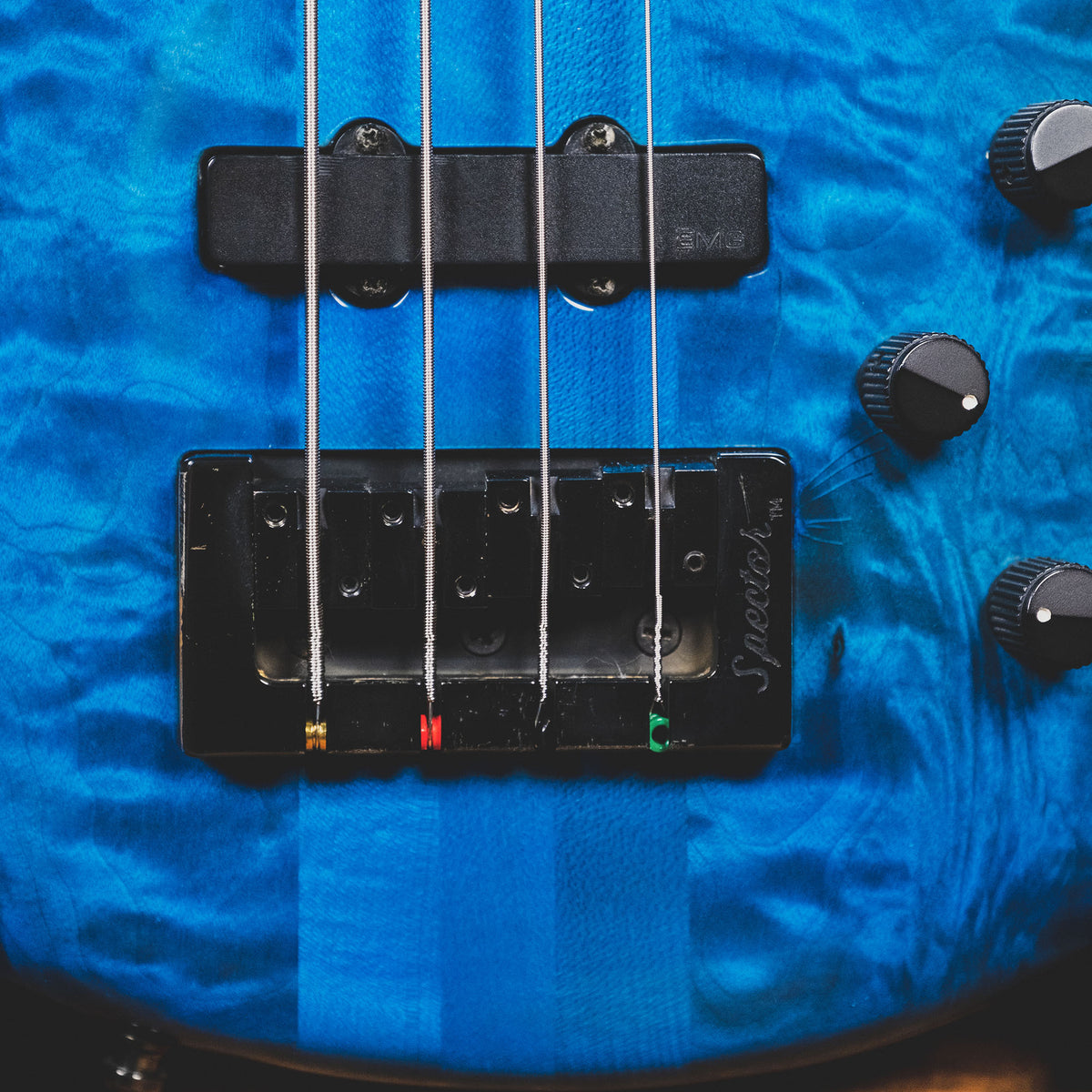 Spector 1991 NS-2 Bass Guitar, Blue With Gig Bag - Used
