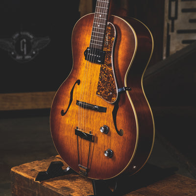 Godin 2018 5th Ave Kingpin P90 Electric Guitar, Cognac Burst - Used