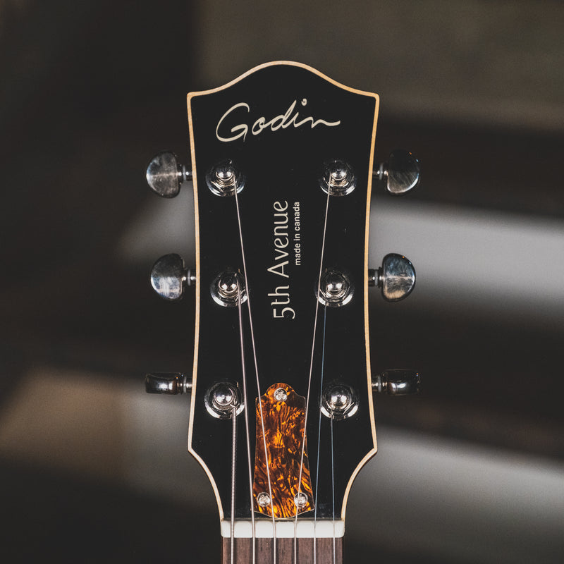 Godin 2018 5th Ave Kingpin P90 Electric Guitar, Cognac Burst - Used