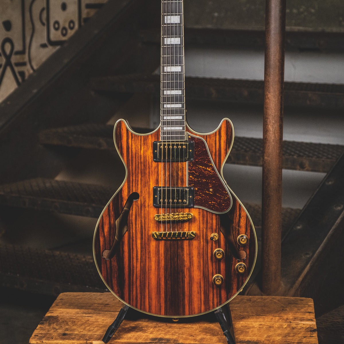 Ibanez 2017 Artcore Expressionist AM93ME-NT Electric Guitar, Walnut Stain - Used