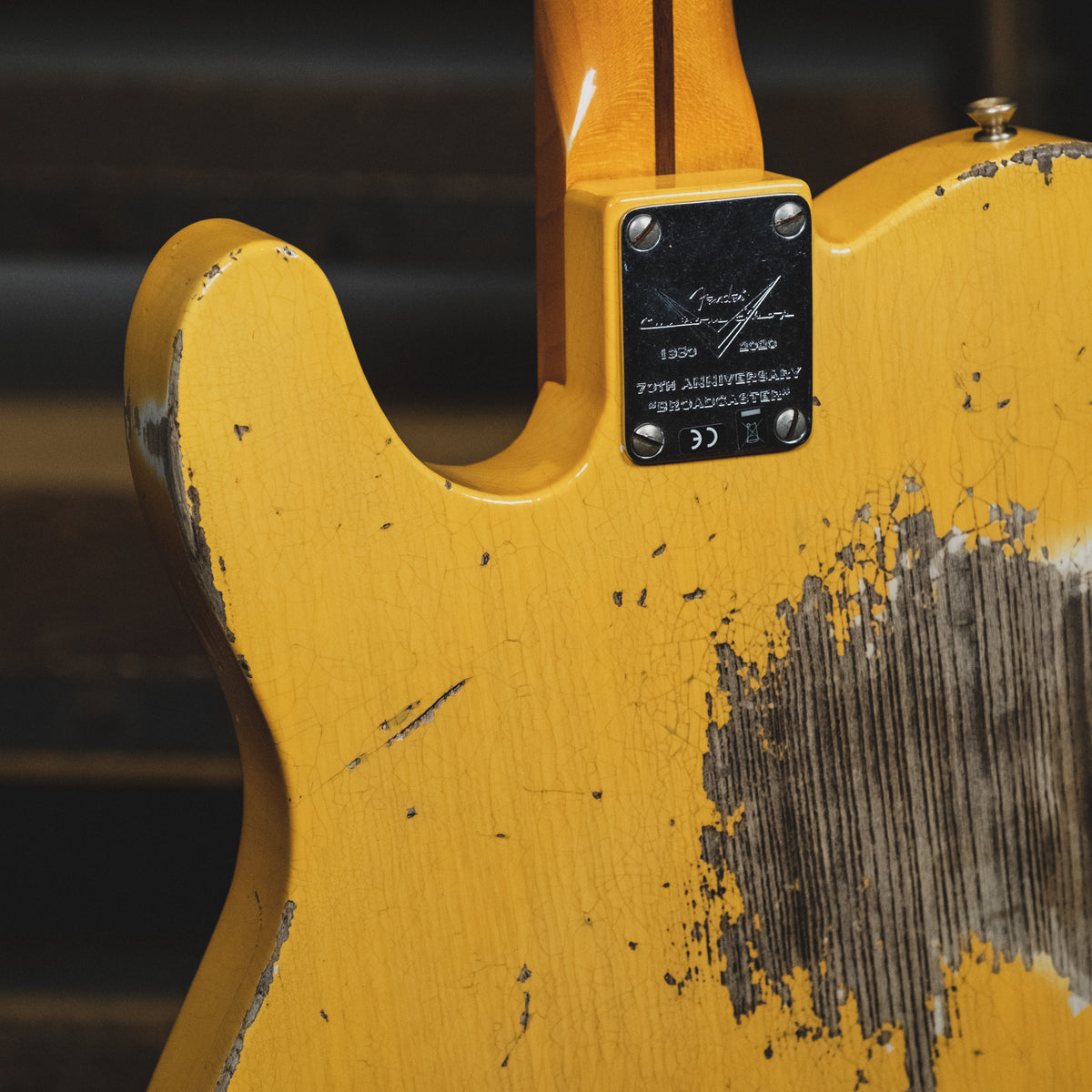 Fender Custom Shop 2020 70th Anniversary Broadcaster Electric Guitar, Heavy Relic, Butterscotch Blonde With OHSC - Used
