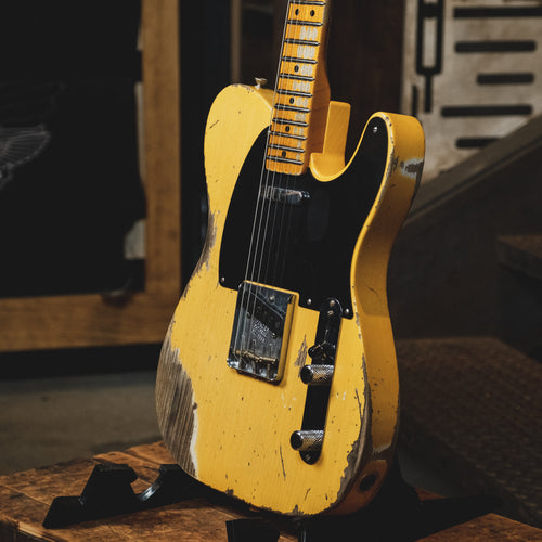 Fender Custom Shop 2020 70th Anniversary Broadcaster Electric Guitar, Heavy Relic, Butterscotch Blonde With OHSC - Used