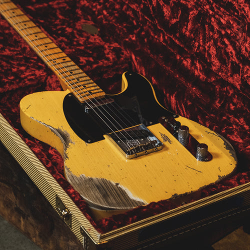 Fender Custom Shop 2020 70th Anniversary Broadcaster Electric Guitar, Heavy Relic, Butterscotch Blonde With OHSC - Used