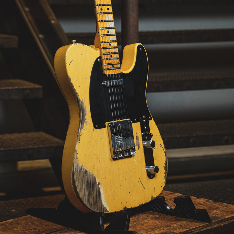 Fender Custom Shop 2020 70th Anniversary Broadcaster Electric Guitar, Heavy Relic, Butterscotch Blonde With OHSC - Used