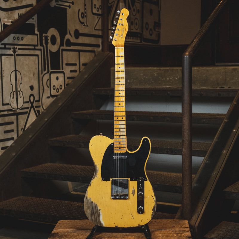 Fender Custom Shop 2020 70th Anniversary Broadcaster Electric Guitar, Heavy Relic, Butterscotch Blonde With OHSC - Used