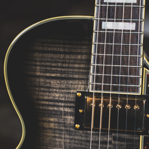 D'Angelico 2015 EX-SS Electric Guitar, Trans Black With OHSC - Used