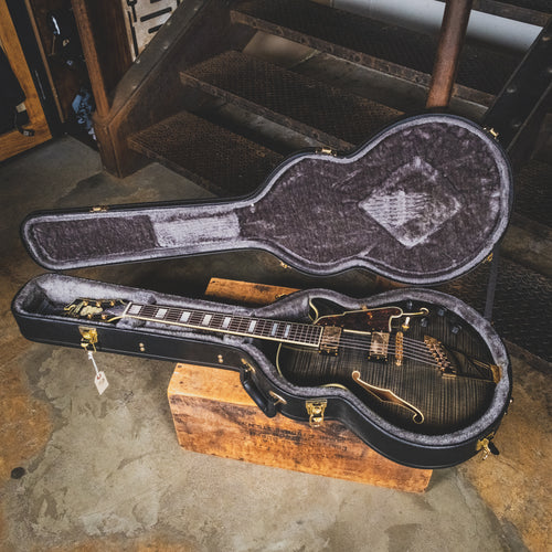 D'Angelico 2015 EX-SS Electric Guitar, Trans Black With OHSC - Used