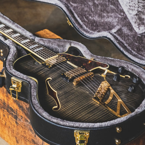 D'Angelico 2015 EX-SS Electric Guitar, Trans Black With OHSC - Used