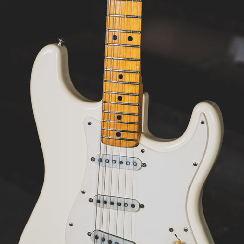 Fender 1973 Stratocaster Electric Guitar, Olympic White Refin With OHSC - Used