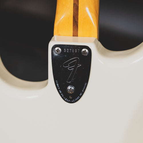 Fender 1973 Stratocaster Electric Guitar, Olympic White Refin With OHSC - Used