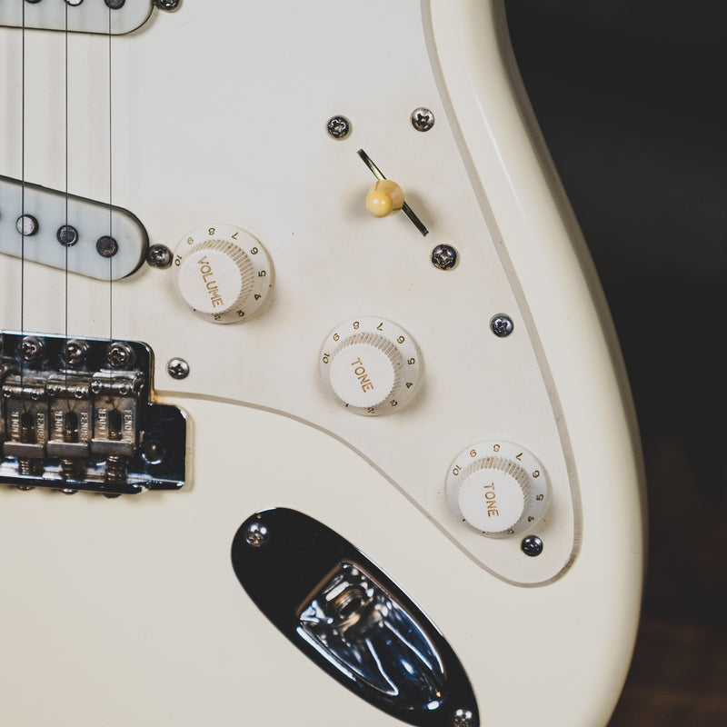 Fender 1973 Stratocaster Electric Guitar, Olympic White Refin With OHSC - Used