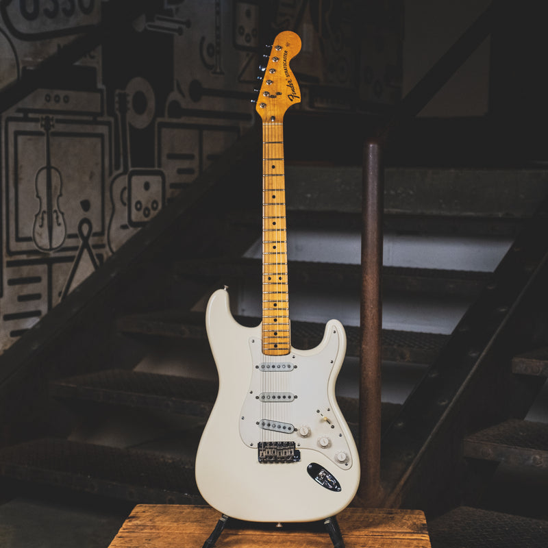 Fender 1973 Stratocaster Electric Guitar, Olympic White Refin With OHSC - Used
