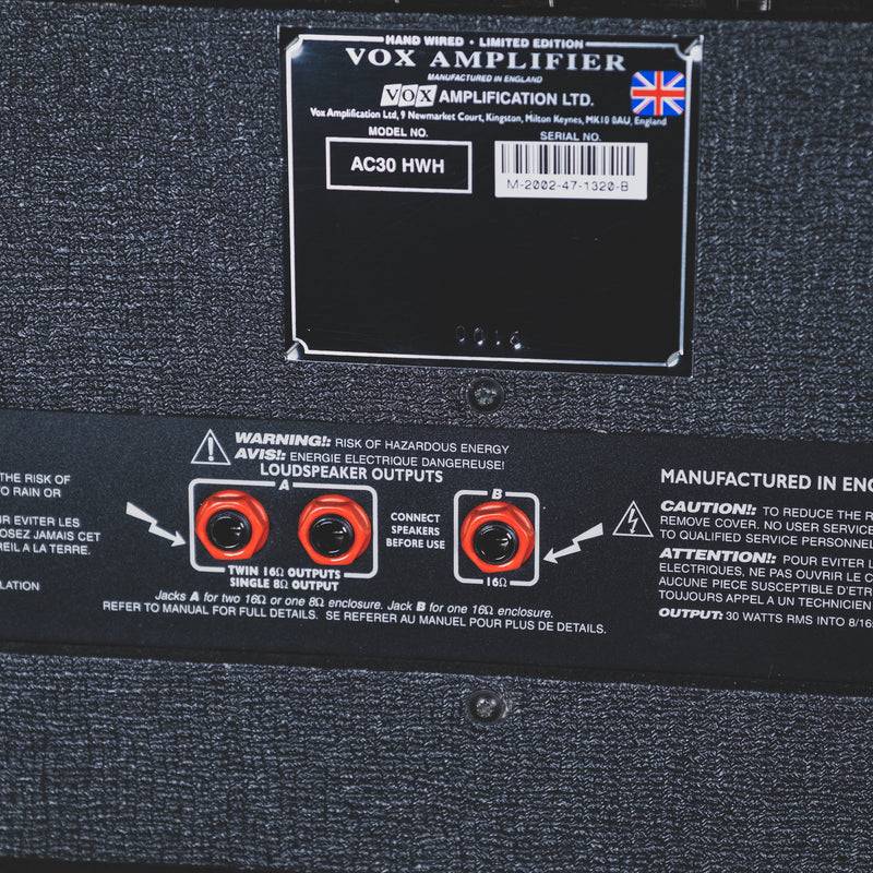 Vox 2002 AC30HWH And CV212LTD Amplifier, Black - Used