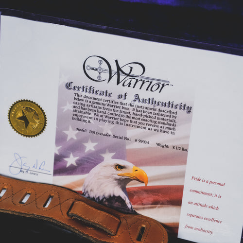 Warrior 1999 DM Crusader Electric Guitar, Natural With OHSC - Used