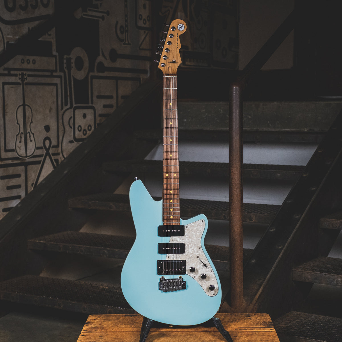 Reverend 2020 Six Gun HPP Electric Guitar, Chronic Blue - Used
