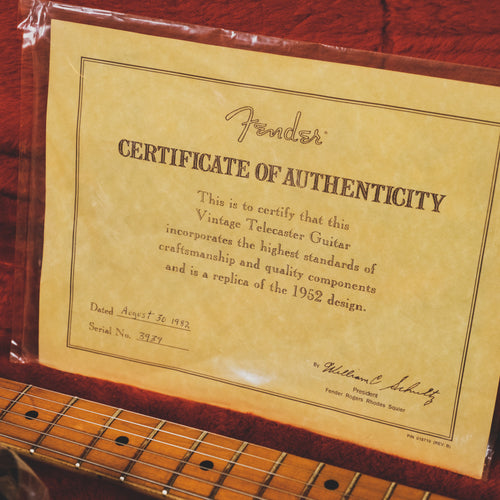 1982 Fender AVRI '52 Telecaster, Butterscotch Blonde, Fullerton w/OHSC - Used