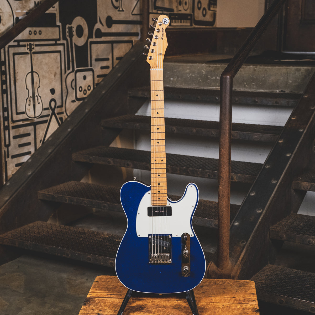 Reverend 2021 Pete Anderson Eastsider T P90 Electric Guitar, Blue Sparkle Wildwood Exclusive - Used