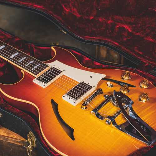 2015 Gibson Johnny A Standard w/Bigsby, Bourbon Burst, OHSC - Used