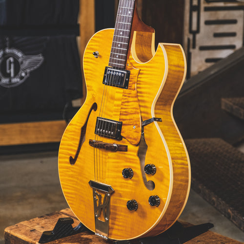 2001 Heritage H-575 Archtop Electric Guitar, Amber w/ OHSC - Used