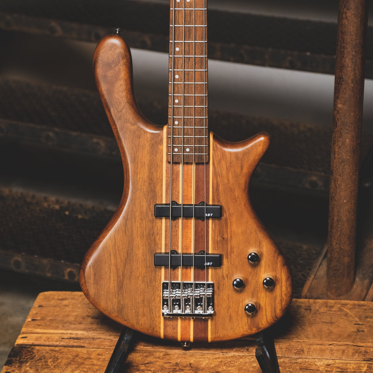 2006 Washburn Taurus T24 Bass Guitar, Natural with Gig Bag - Used