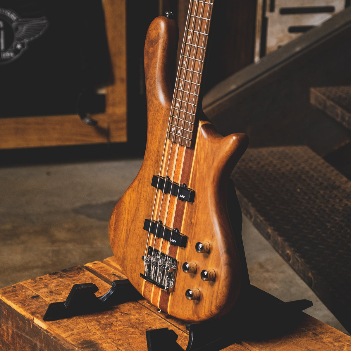 2006 Washburn Taurus T24 Bass Guitar, Natural with Gig Bag - Used