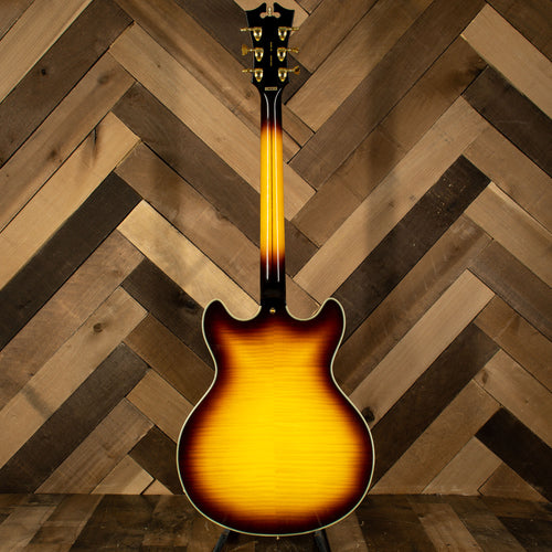 2020 D'Angelico Excel DC Semi-Hollow Electric Guitar, Vintage Sunburst with Hard Case - Used