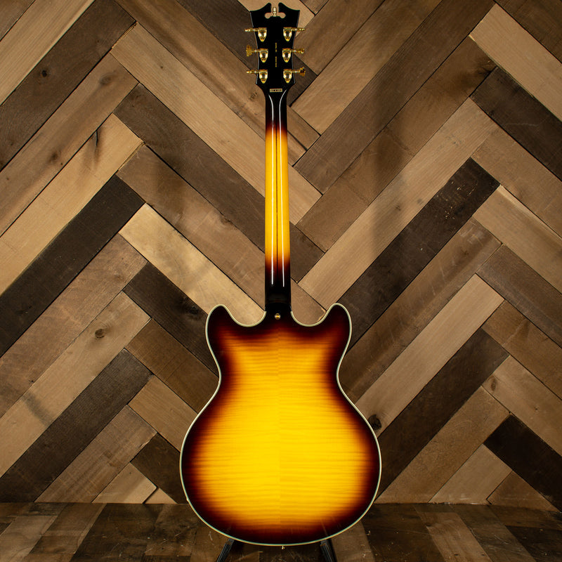 2020 D'Angelico Excel DC Semi-Hollow Electric Guitar, Vintage Sunburst with Hard Case - Used