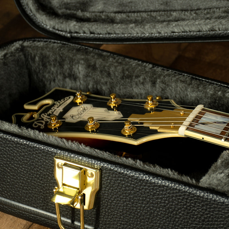 2020 D'Angelico Excel DC Semi-Hollow Electric Guitar, Vintage Sunburst with Hard Case - Used